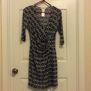 Navy patterned dress